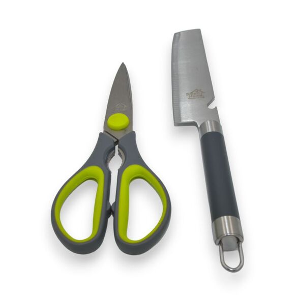 Smart Home 2 Piece Kitchen Scissors and Meat Cleaver Set - Picture 7 of 7